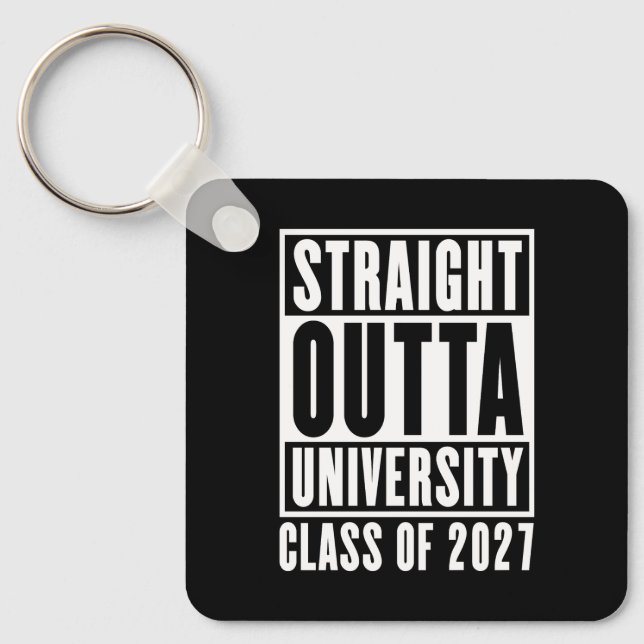 Rak ut ur universitetet klass 2027 nyckelring (Framsida)