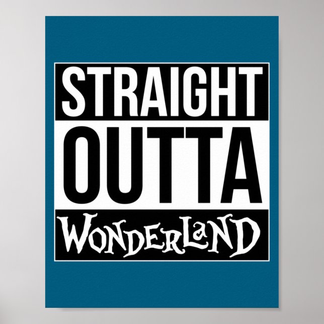 Rak ut ur Wonderland Galen Hatt Långärmad  Poster (Framsidan)