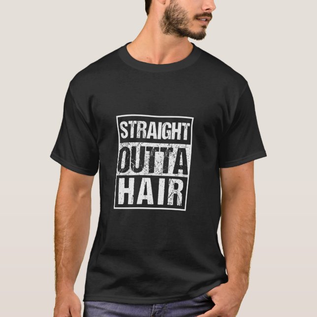 Rak UTA Hair Hairless Hair-förlust nr Hair Bal T Shirt (Framsida)