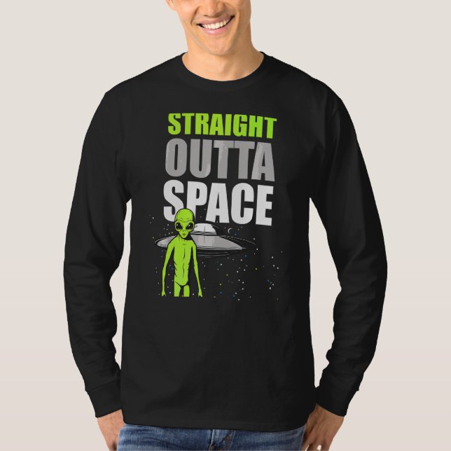 Rak UTA Rymdnota Rymden Ufo Alien R T Shirt (Framsida)