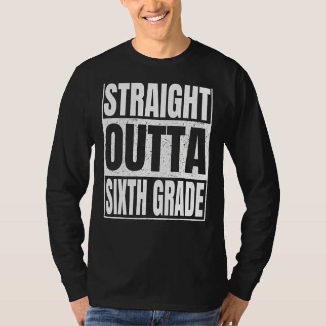 Rak utanför Klass sjätte Studenten 2022 6 T Shirt (Framsida)
