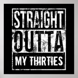 Rak utanför Mina 30-årsjubileum Party Poster