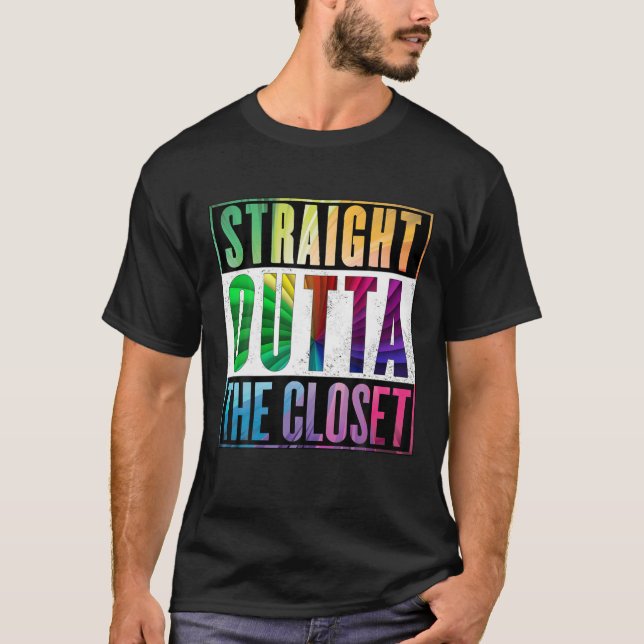 Rak utanför stängslet - Gay pride HBT-T T Shirt (Framsida)