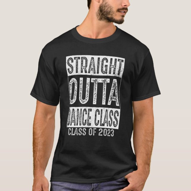 Rak utgående dansklass 2023 Studenten T Shirt (Framsida)