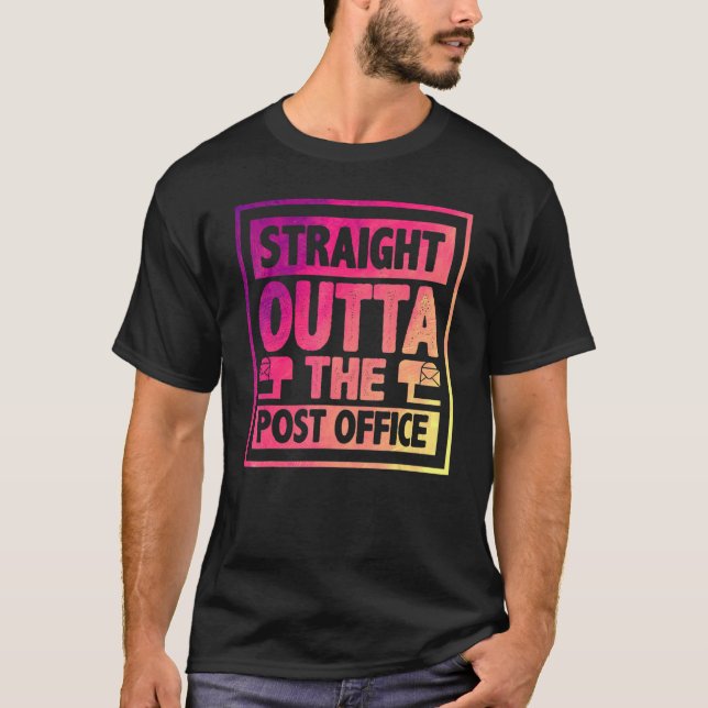 Rak utgående post-postarbetarens e-post t shirt (Framsida)