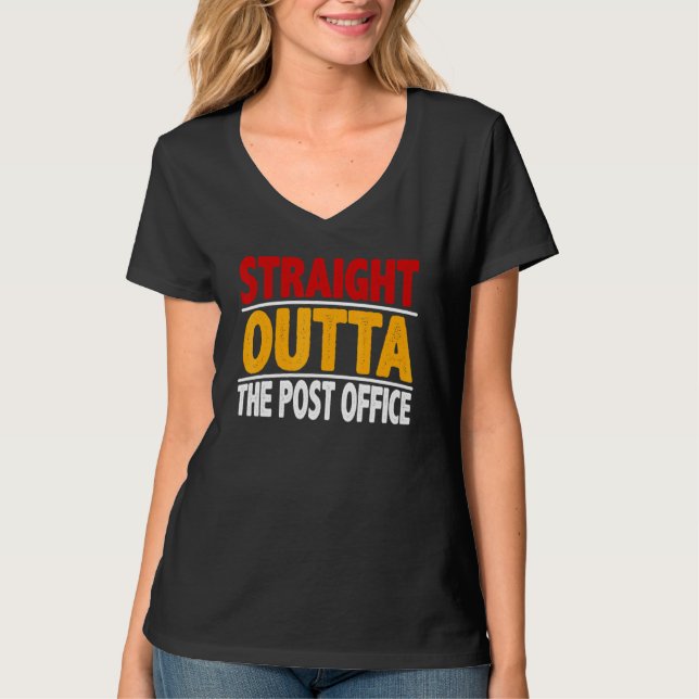 Rak utgående post-postarbetarens e-post t shirt (Framsida)