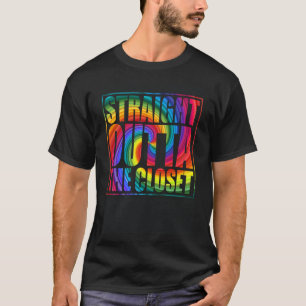 Rak utgång för det stängda regnbågslGBTQ Gay pride T Shirt