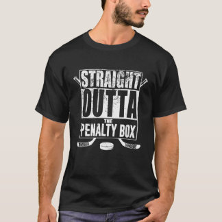 Rak utställning av straffboxen Hockey Player-gåva T Shirt