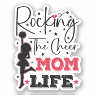 Raka Cheer Mamma Life Funny CheerLeaderCoola Klistermärken