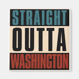 Raka distriktet Outta Washington i Colombia DC Magnet