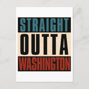 Raka distriktet Outta Washington i Colombia DC Vykort