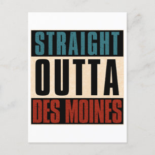 Raka Från Des Moines Iowa IA Vykort