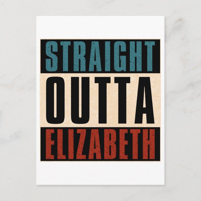 Raka från Elizabeth New Jersey NJ Vykort (Framsida)