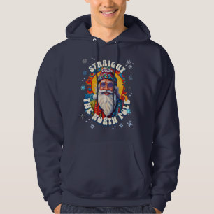 Raka havet utanför Nordpolen Jultomten Hoodie