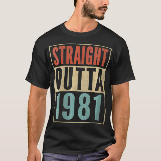 Raka kvinnor 1981 Lustigt 43:e födelsedagen Ga T Shirt