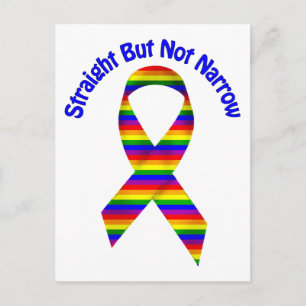 Raka men inte smala Gay pride Tees, gåvor Vykort