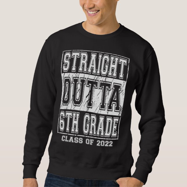 Raka östra 6e Klass Studenten 2022 Sjätte Centrala Lång Ärmad Tröja (Framsida)