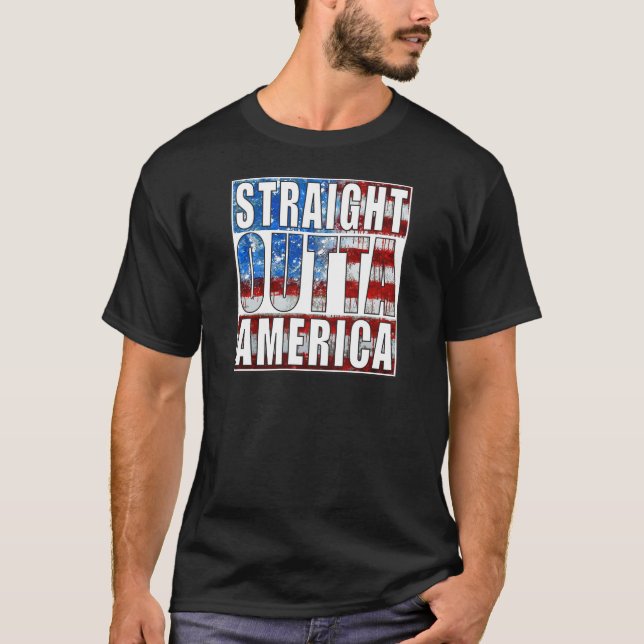 Raka Outta America.jpg Tee (Framsida)