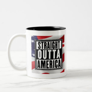 "Raka Outta America" Två-Tonad Mugg