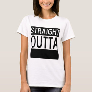 Raka Outta BESTÄLLNINGS- kvinna T-tröja Tee Shirt
