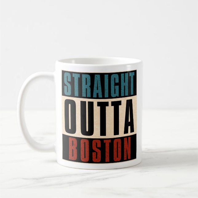 Raka Outta Boston Massachusetts MORSA USA Kaffemugg (Vänster)