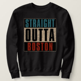 Raka Outta Boston Massachusetts MORSA USA Lång Ärmad Tröja