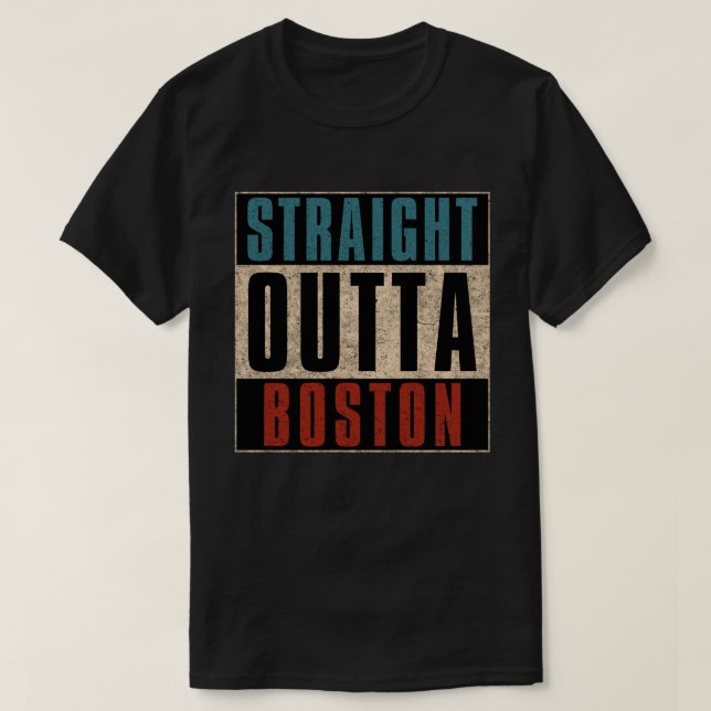 Raka Outta Boston Massachusetts MORSA USA T Shirt (Design framsida)