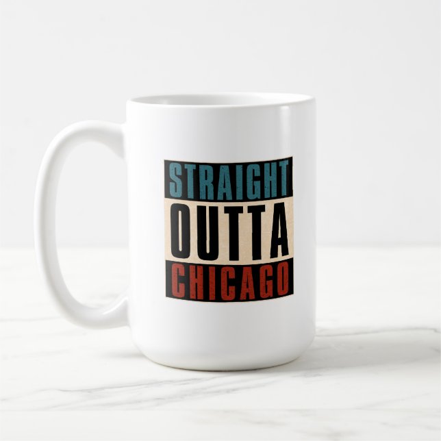 Raka Outta Chicago Illinois IL USA Kaffemugg (Vänster)