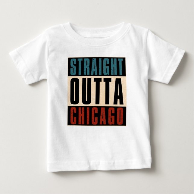 Raka Outta Chicago Illinois IL USA T Shirt (Framsida)