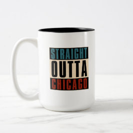 Raka Outta Chicago Illinois IL USA Två-Tonad Mugg