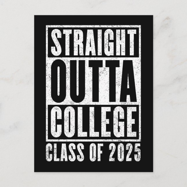 Raka Outta College 2025 (Distress) Vykort (Framsida)