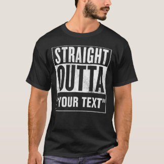 Raka Outta "DIN TEXT" för mörka utslagsplatser Tee Shirt