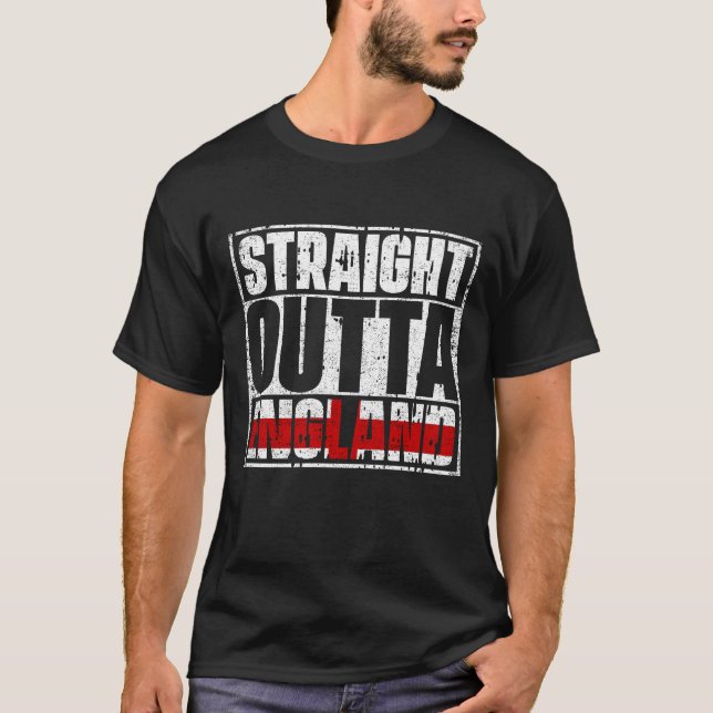 Raka Outta England Flagga T Shirt (Framsida)