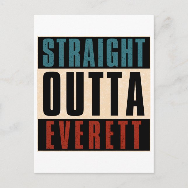 Raka Outta Everett Washington WA Vykort (Framsida)