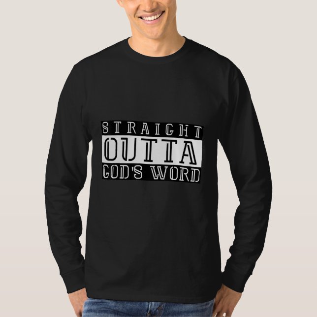 Raka Outta Guds Ord-citat T Shirt (Framsida)