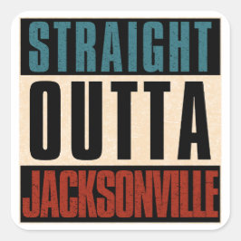 Raka Outta Jacksonville Florida FL USA Fyrkantigt Klistermärke