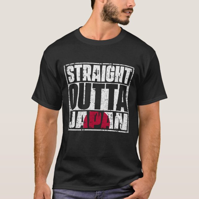 Raka Outta Japan-Flagga T Shirt (Framsida)