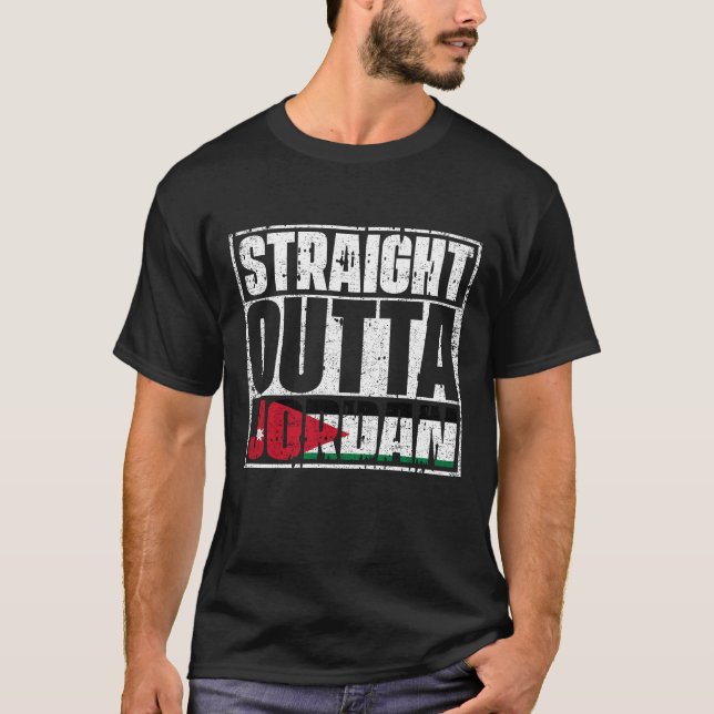 Raka Outta Jordan Flagga T Shirt (Framsida)