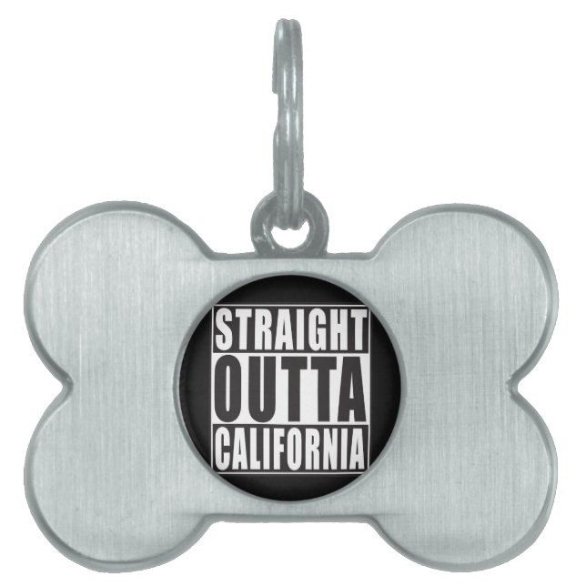 Raka Outta Kalifornien ID-bricka Husdjur (Framsidan)