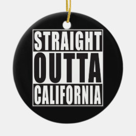 Raka Outta Kalifornien Julgransprydnad Keramik