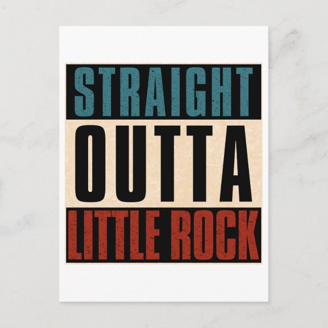 Raka Outta Little Sten Arkansas AR.R. Helg Vykort (Framsida)