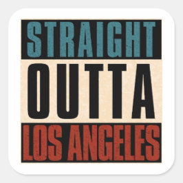 Raka Outta Los Angeles California CA USA Fyrkantigt Klistermärke