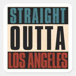 Raka Outta Los Angeles California CA USA Fyrkantigt Klistermärke