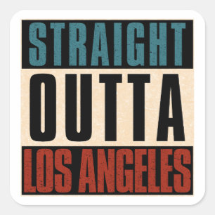 Raka Outta Los Angeles California CA USA Fyrkantigt Klistermärke