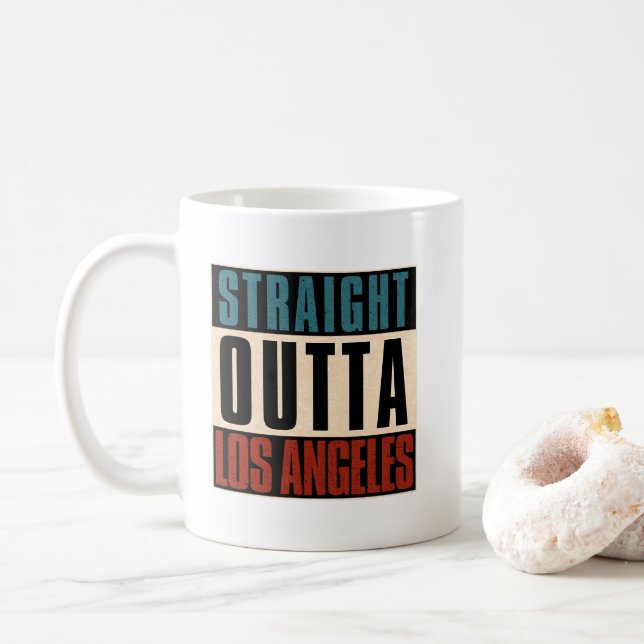 Raka Outta Los Angeles California CA USA Kaffemugg (Med munk)