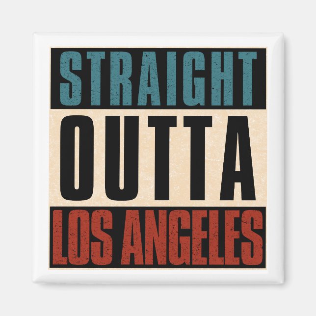 Raka Outta Los Angeles California CA USA Magnet (Framsidan)