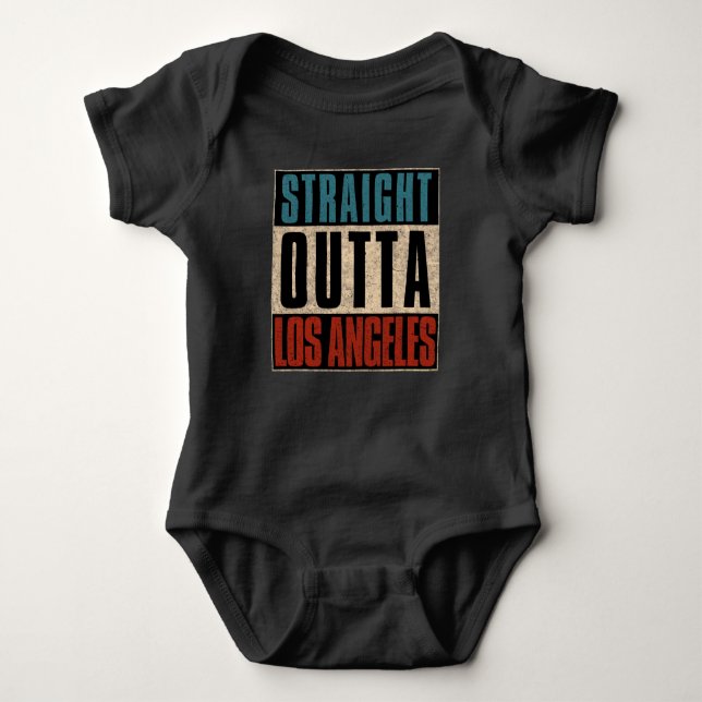 Raka Outta Los Angeles California CA USA T Shirt (Framsida)