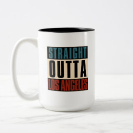 Raka Outta Los Angeles California CA USA Två-Tonad Mugg