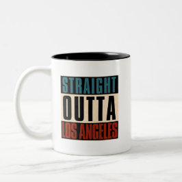 Raka Outta Los Angeles California CA USA Två-Tonad Mugg