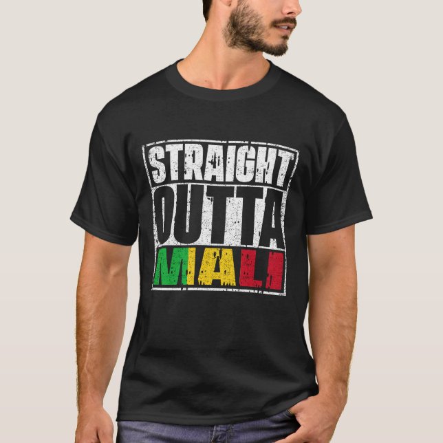 Raka Outta Mali Flagga T Shirt (Framsida)